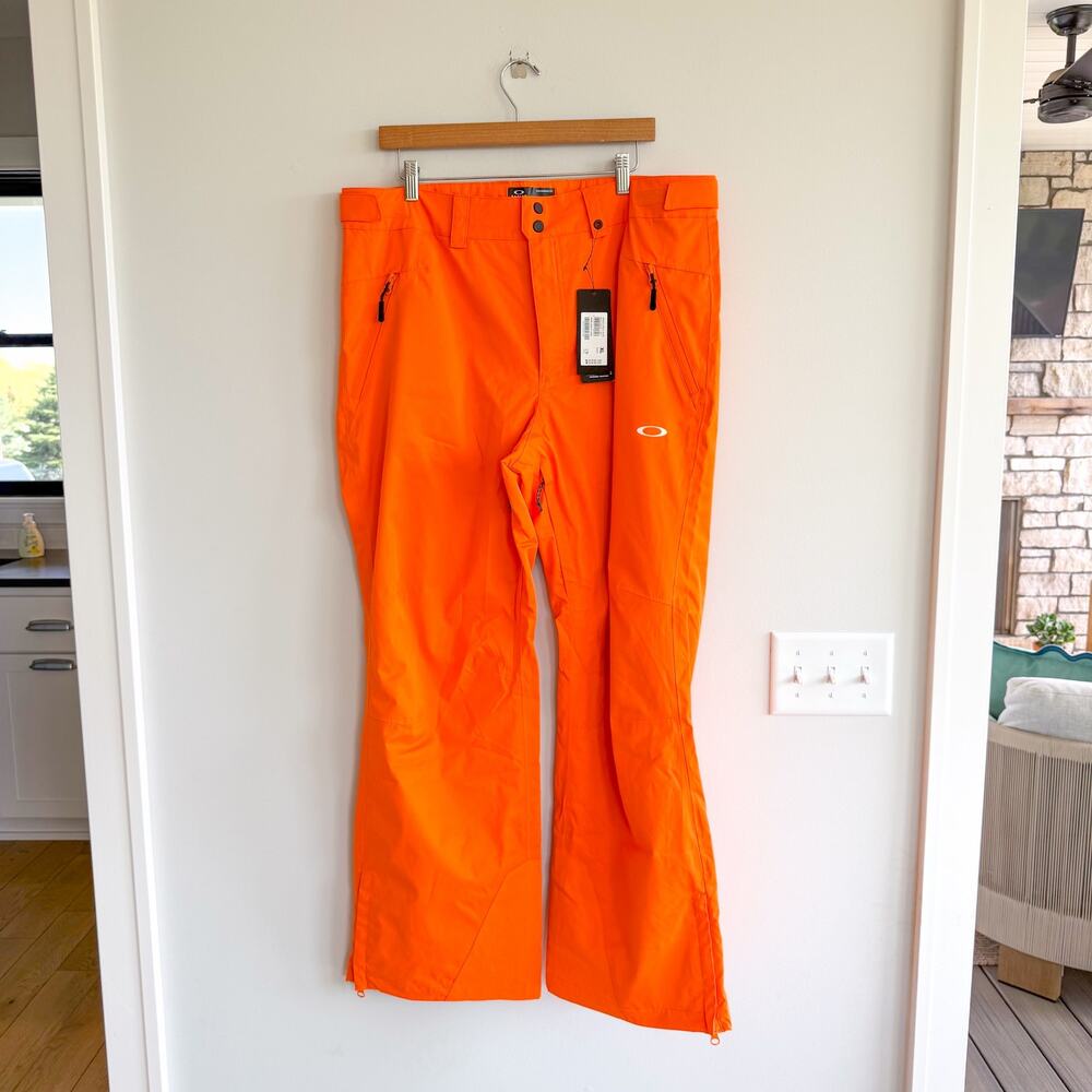 Oakley Crescent 2.0 Shell 2L 10K Performance Fit Snow Pants Orange XL NWT